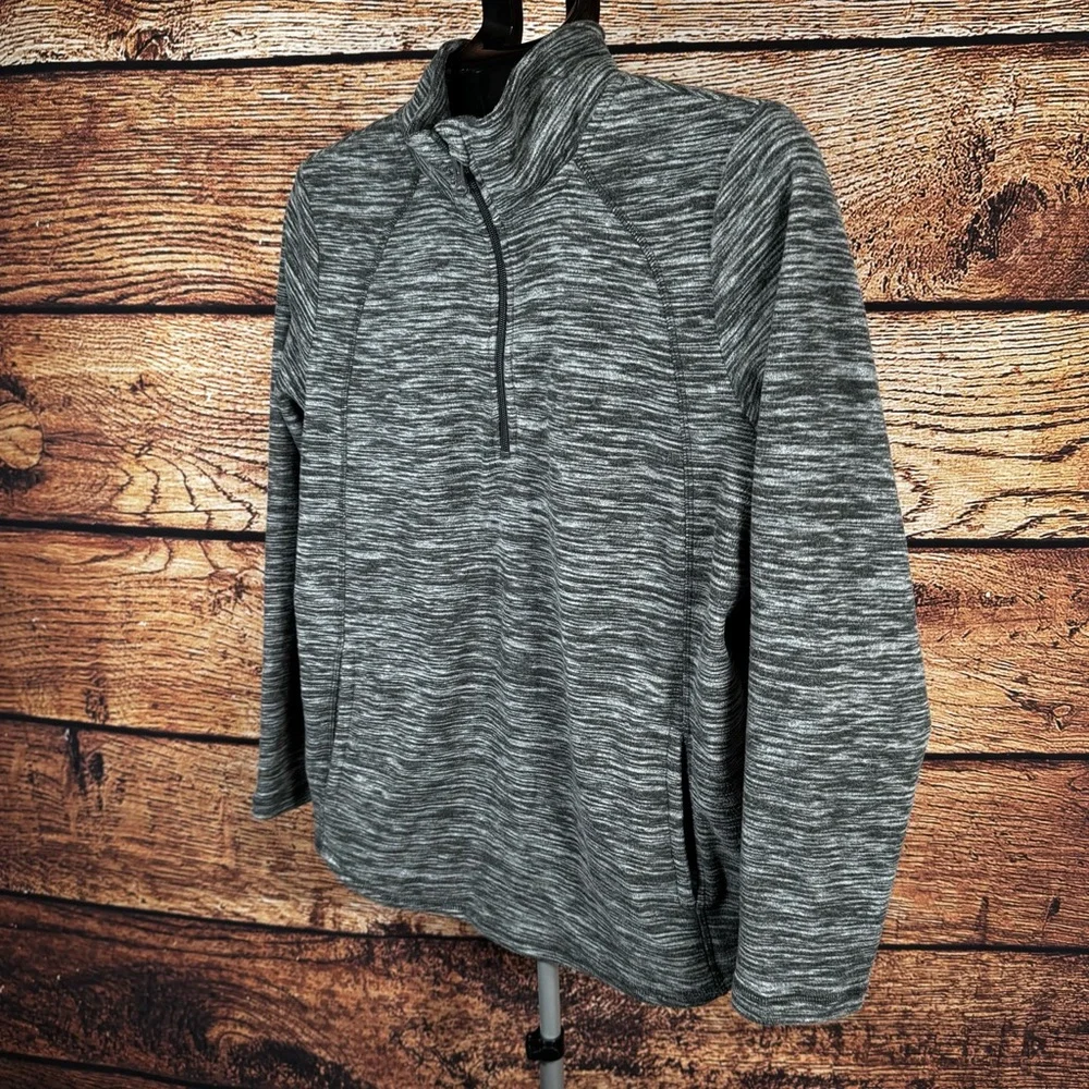 St. John's Bay Charcoal Heather Fleece‎ Quarter Zip Pullover
